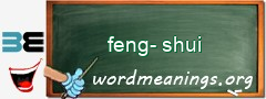 WordMeaning blackboard for feng-shui